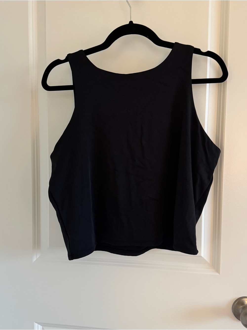 Express Cropped Black Women's High-Neck Tank Top